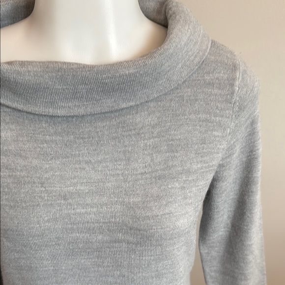 Sag Harbor Petite Small Heather Grey Cowl Neck Sweater - Picture 2 of 8
